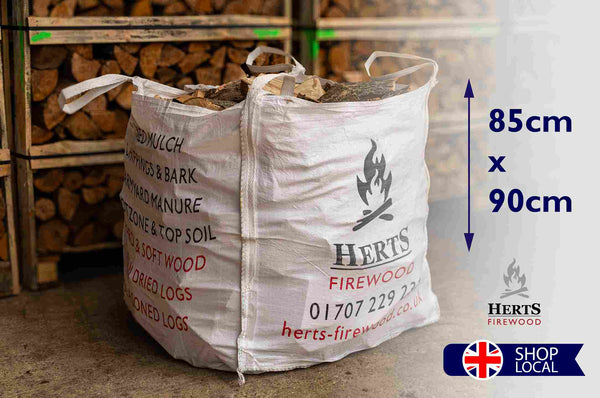 1 Bag Seasoned Hardwood Logs (variety of sizes)