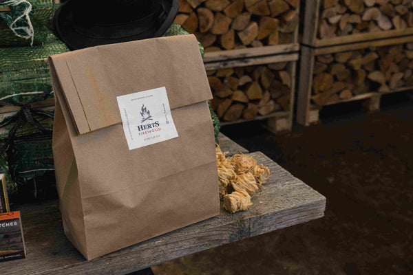 Fire Starter Kit (ECO) - 3 Bags of Kindling with Natural Lighters & Voucher