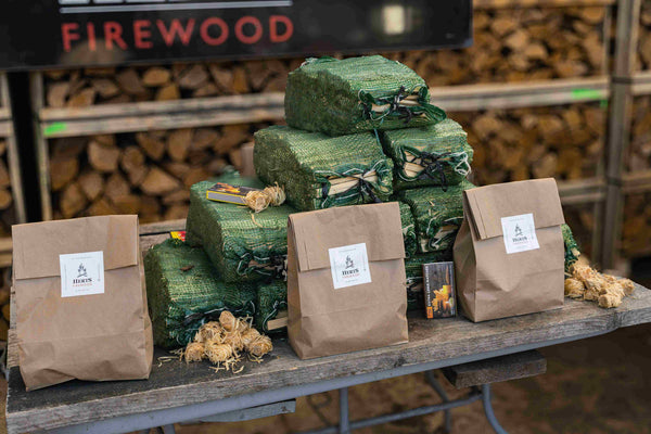 Super Fire Starter Bundle - 12 Bags of Premium Kindling with 3 bags of fire starters