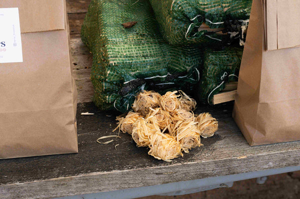 Super Fire Starter Bundle - 12 Bags of Premium Kindling with 3 bags of fire starters